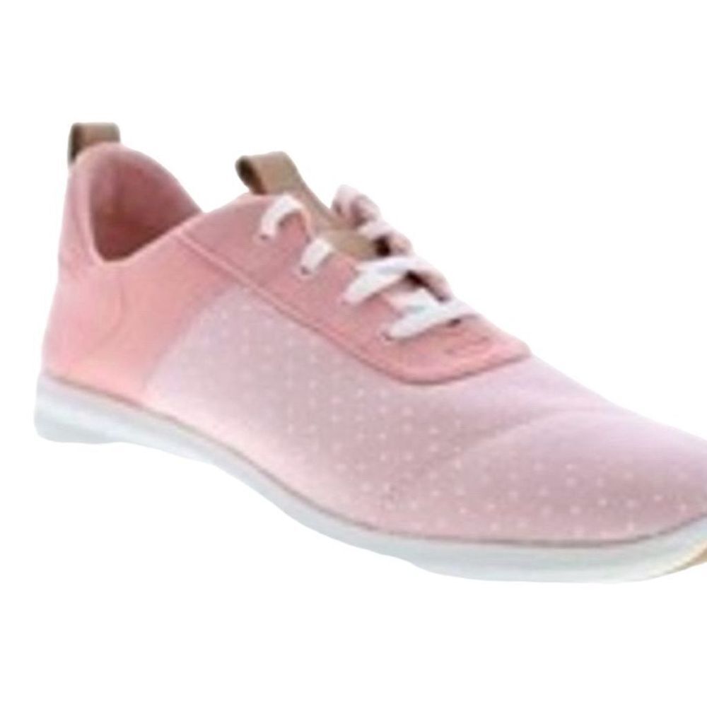 TOMS Women's Cabrillo Pink Polka Dot Lace-Up Sneakers Size 9 Casual